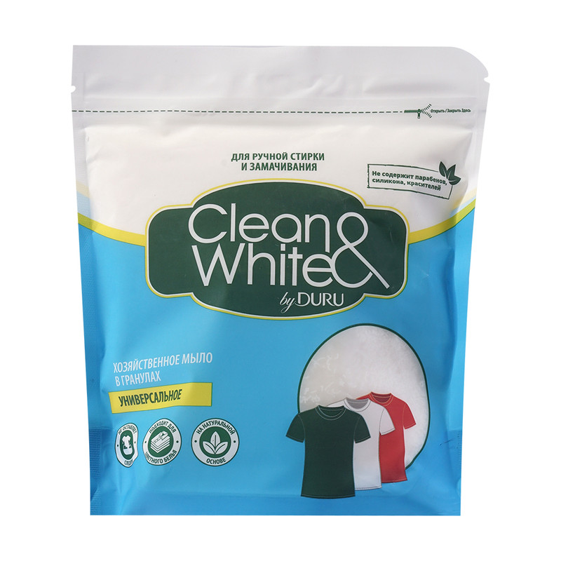 Мыло хозяйственное «Clean&White», DURU, 500 г