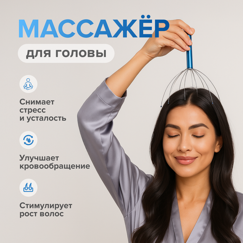 Массажёр для головы, Relax Line, в ассортименте