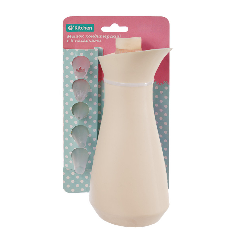 Мешок кондитерский с 6 насадками, O’Kitchen, в ассортименте