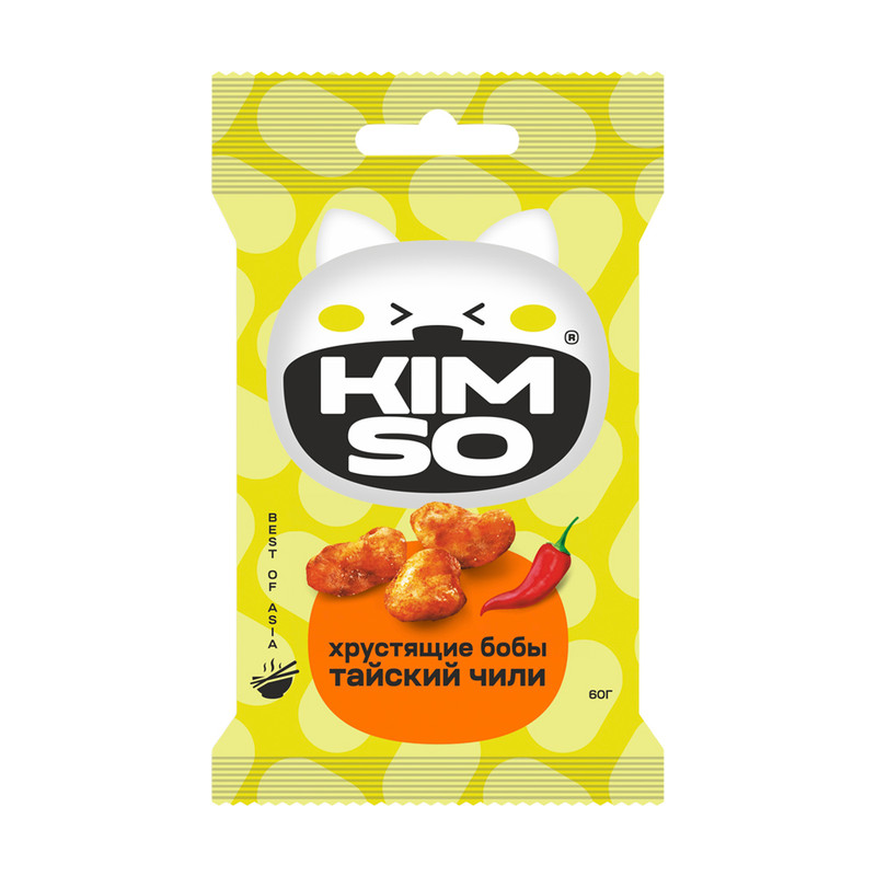 Бобы хрустящие, Kimso, 60 г, в ассортименте