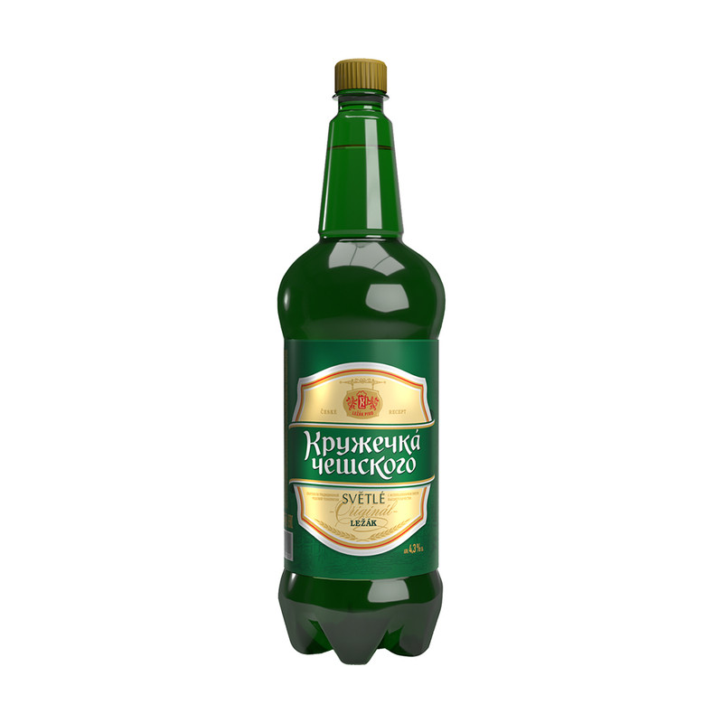 Пиво «Кружечка чешского», 4,3%, 1,15 л