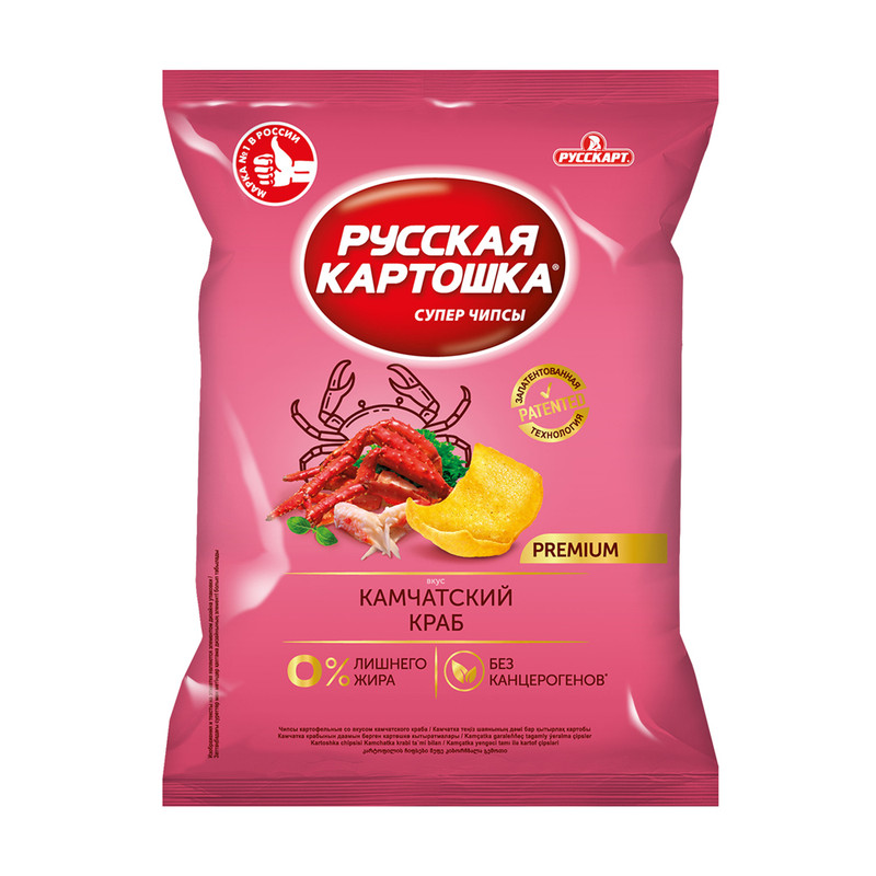 Чипсы, Русская картошка, 120 г, в ассортименте