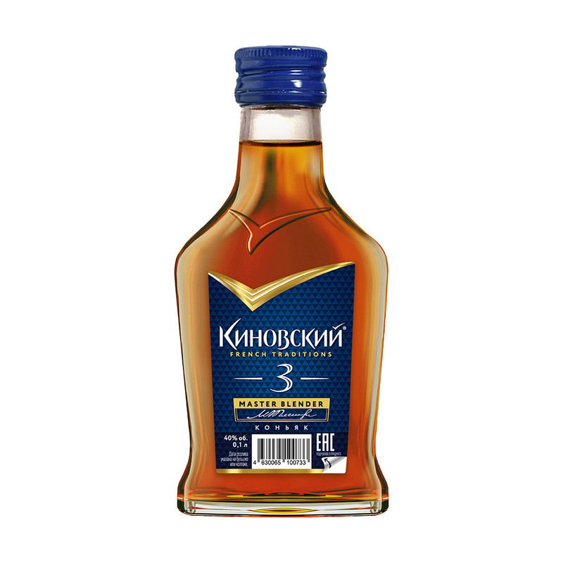 Коньяк, Киновский, 3 года, 40%, 0,1 л