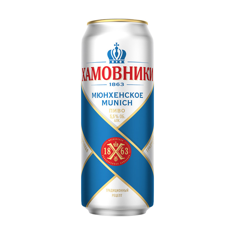 Пиво «Мюнхенское», Хамовники, 0,45 л, ж/б, 5,5%