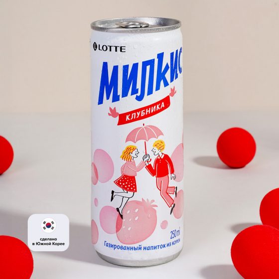 Газированный напиток «Milkis», ЛОТТЕ, 250 мл, в ассортименте