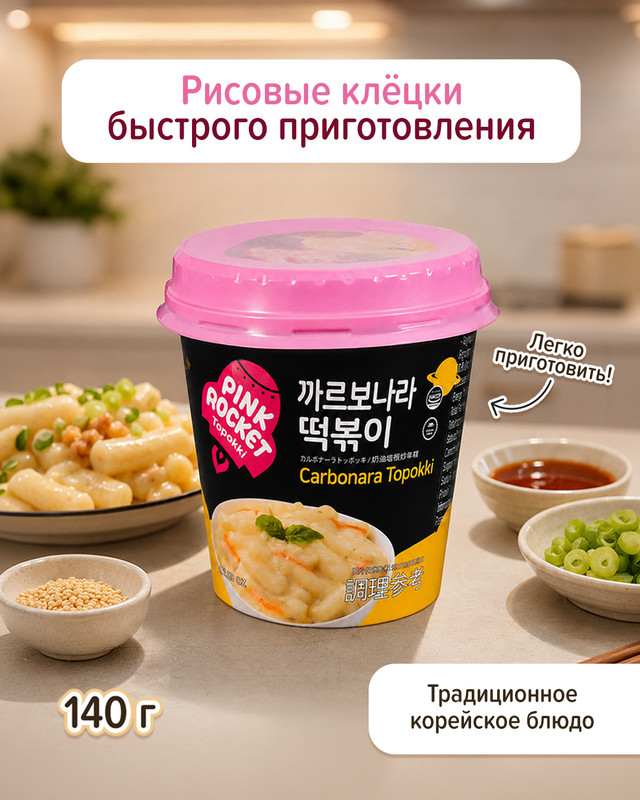 Клецки рисовые, Sweet Spicy Topokki, 140 г, в ассортименте