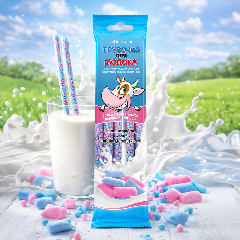 Трубочка для молока, PROпитание, 30 г, в ассортименте