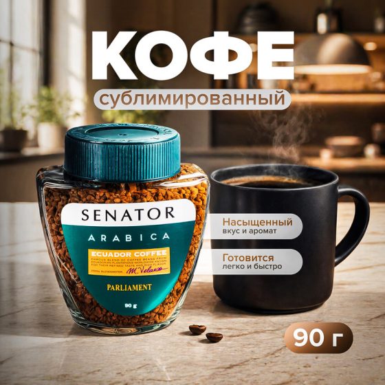 Кофе растворимый сублимированный «Senator Parliament», 90 г, в ассортименте