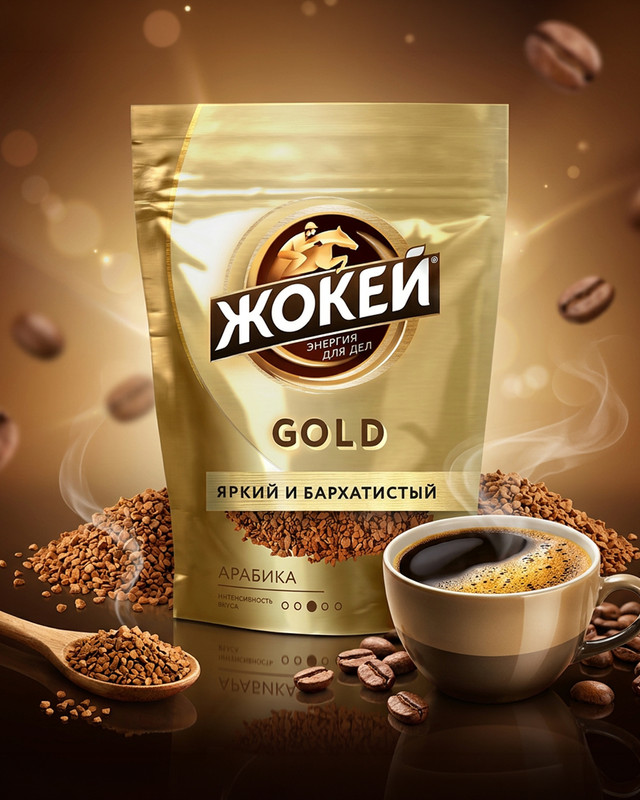 Кофе растворимый «Голд», ЖОКЕЙ, 75 г