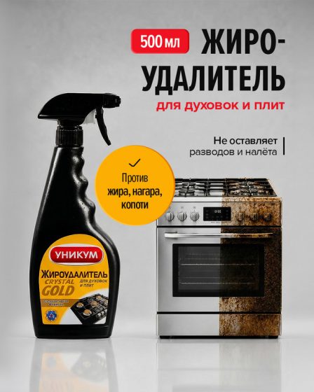 Жироудалитель для духовок и плит «Crystal Gold», УНИКУМ, 500 мл