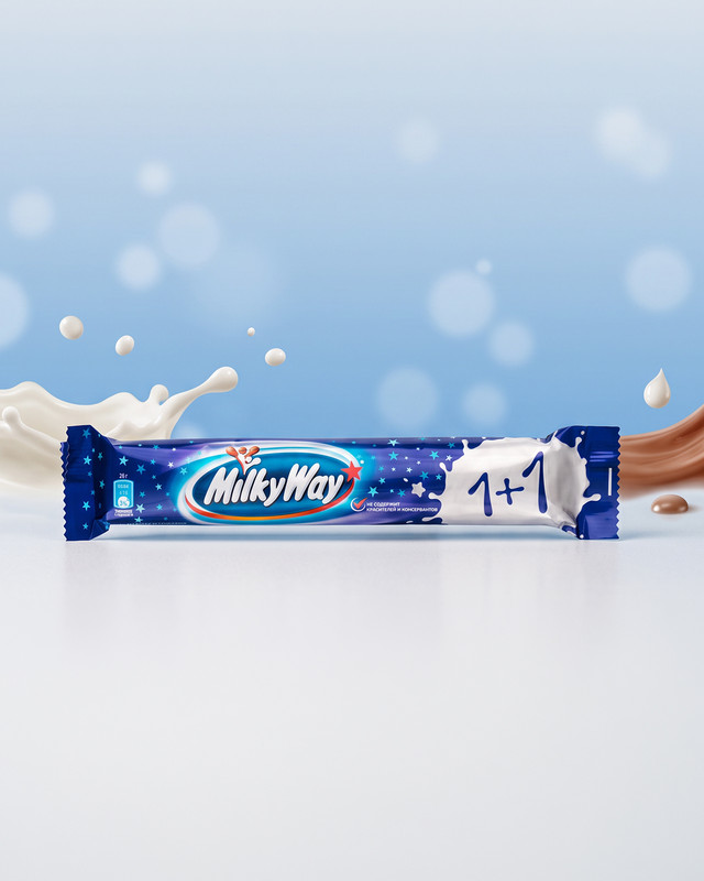 Шоколадный батончик, Milky Way, 52 г