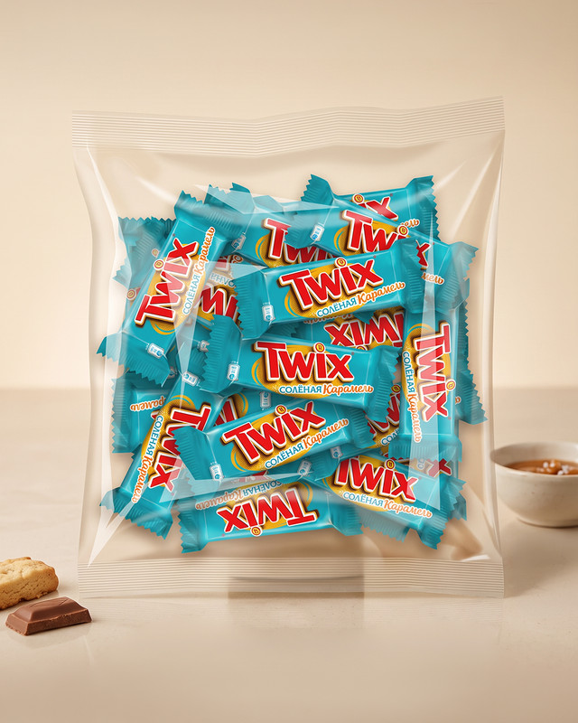 Twix, «Солёная карамель» шоколадные конфеты, 138 г