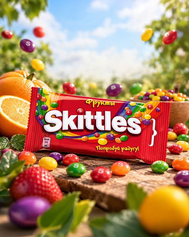 Драже жевательное, Skittles, 38 г