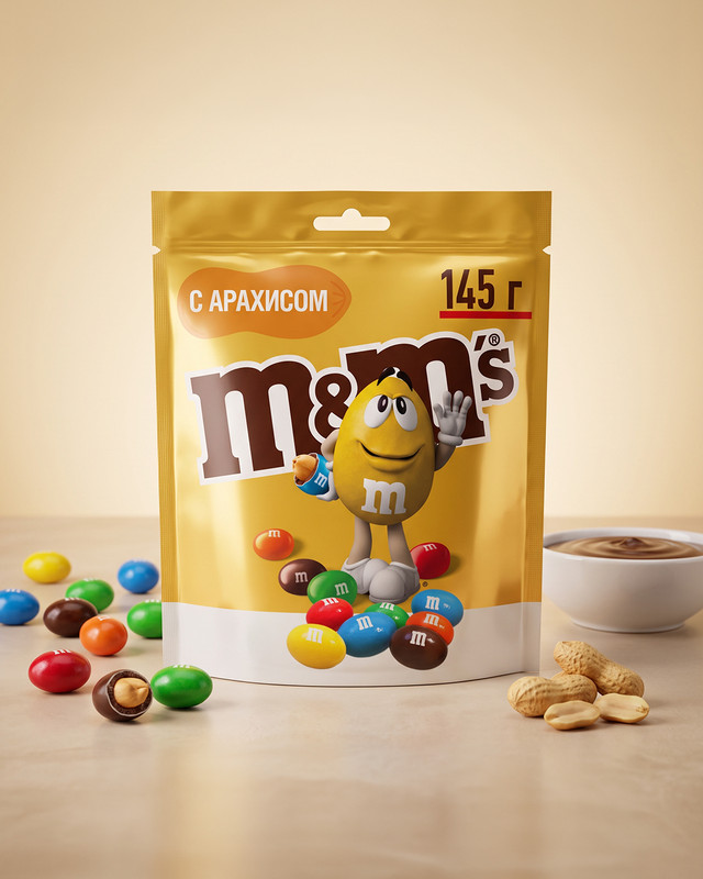 Драже, M&M’s, с арахисом, 145 г, в ассортименте