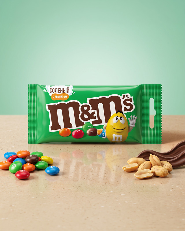 Драже, M&M’s, с арахисом, 45 г, в ассортименте
