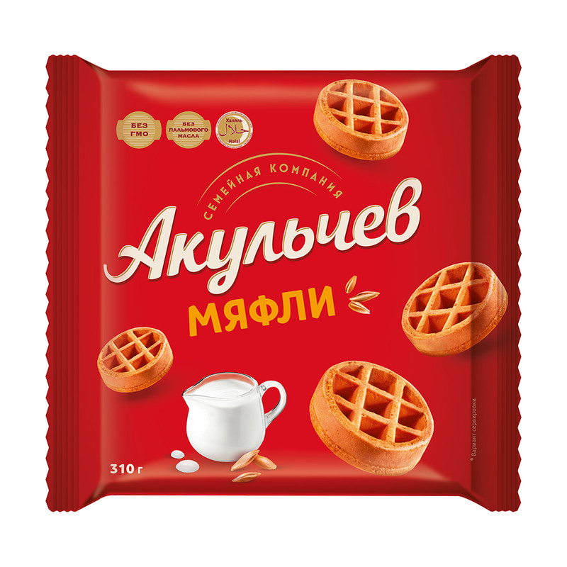 Вафли мягкие «Мяфли», Акульчев, 310 г
