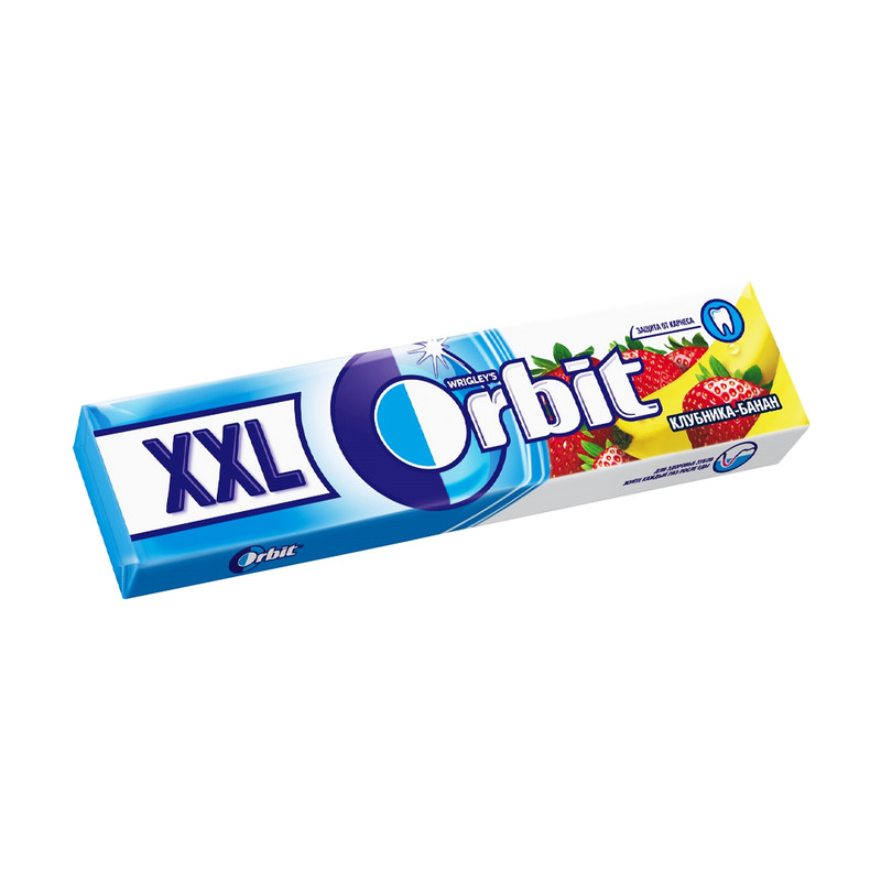 Жевательная резинка «Клубника-банан», Orbit XXL, 20,4
