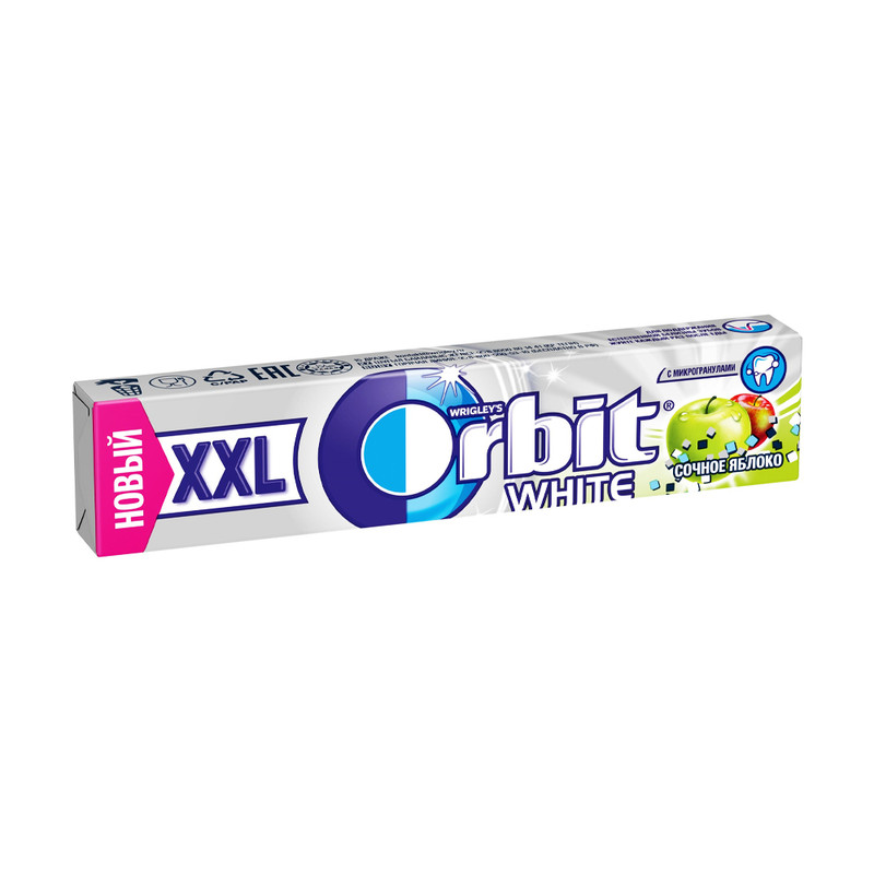 Жевательная резинка «Cочное яблоко», Orbit White XXL, 20,4 г