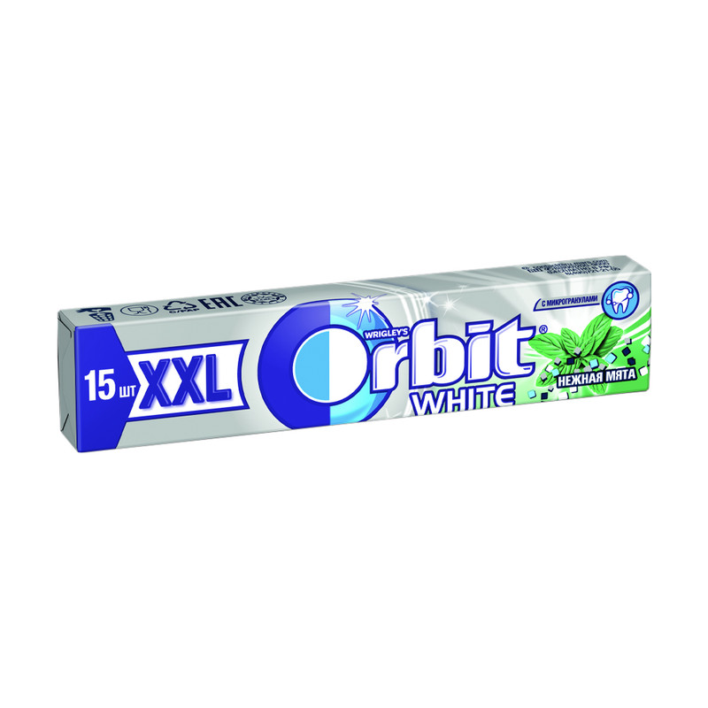 Жевательная резинка «Нежная мята», Orbit XXL, 20,4 г