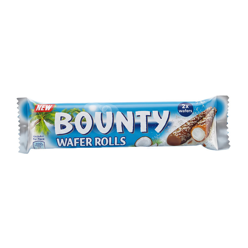 Вафельные трубочки, Bounty Wafer Rolls, 24 г