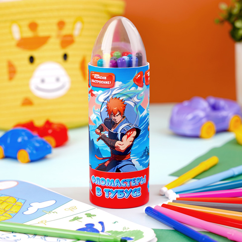 Фломастеры в тубусе, Kid’s Fantasy, 18 шт., в ассортименте