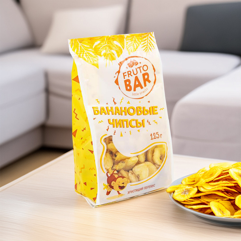 Банановые чипсы, FRUTO BAR, 125 г