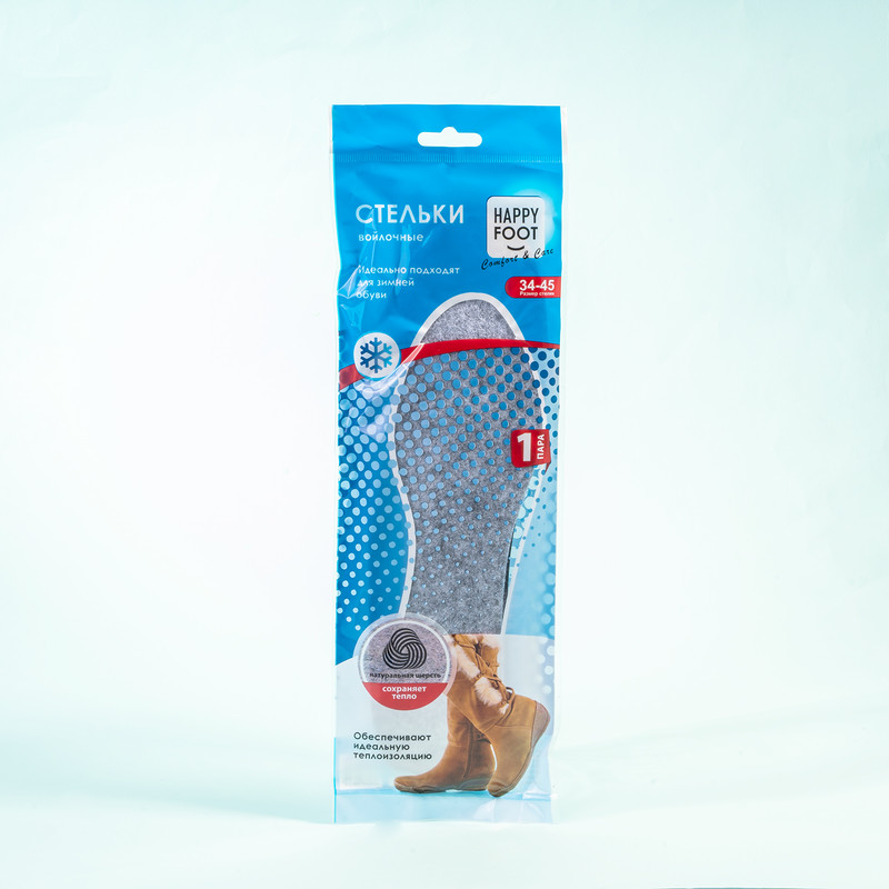 Стельки войлочные, Happy Foot, 1 пара