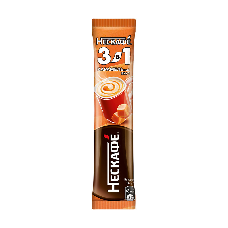 Напиток кофейный 3 в 1, Nescafé, карамель, 10×14,5 г
