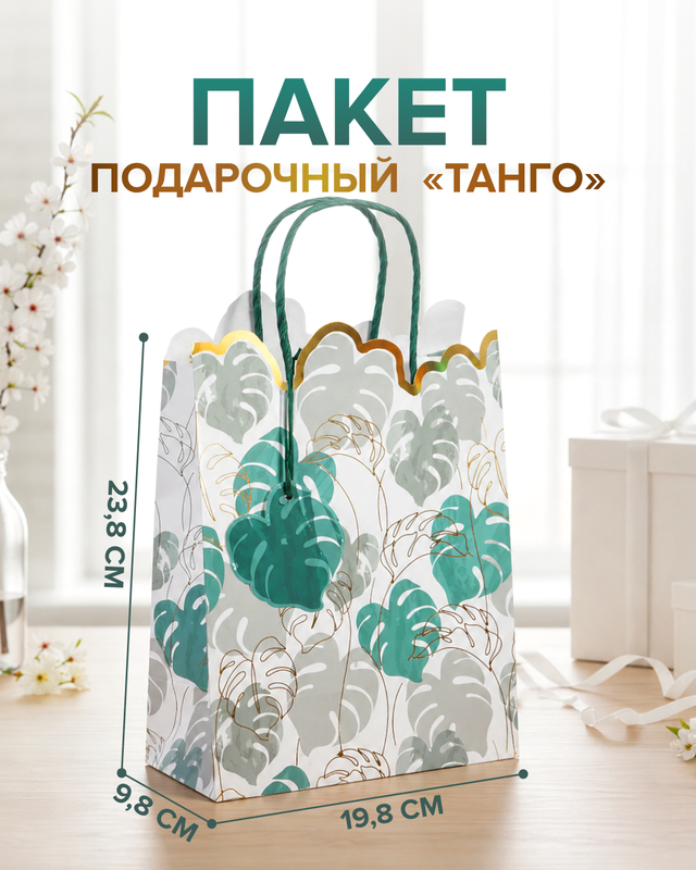 Пакет подарочный «Танго», PARTY, в ассортименте