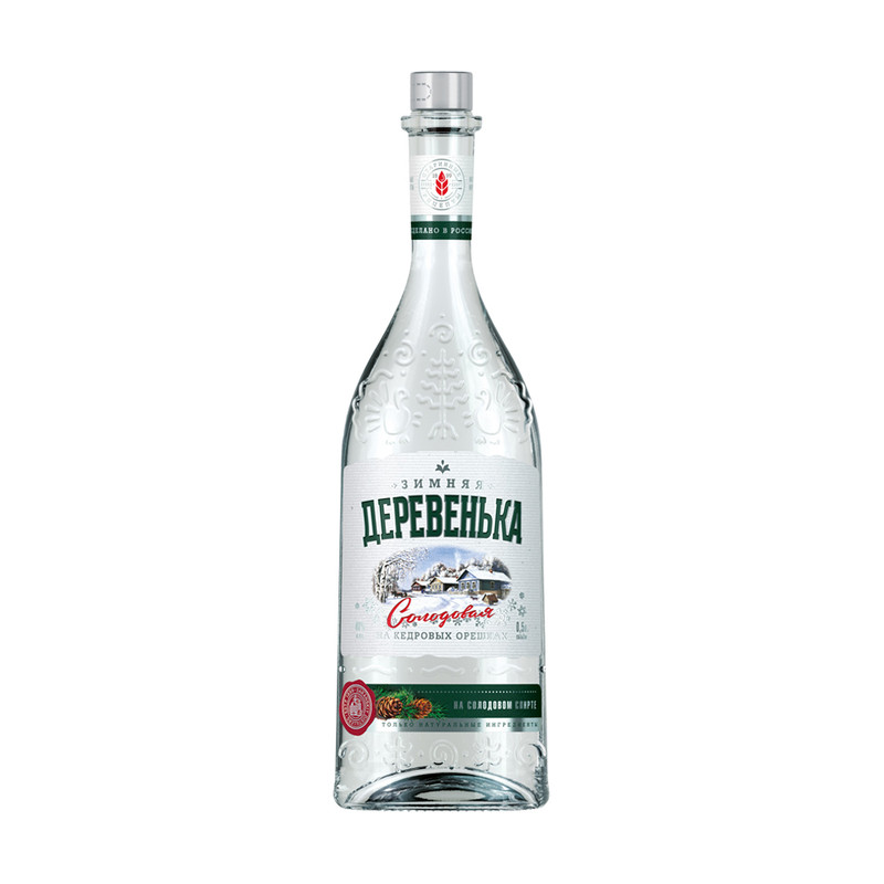 Водка «Солодовая», Зимняя деревенька, 40%, 0,5 л