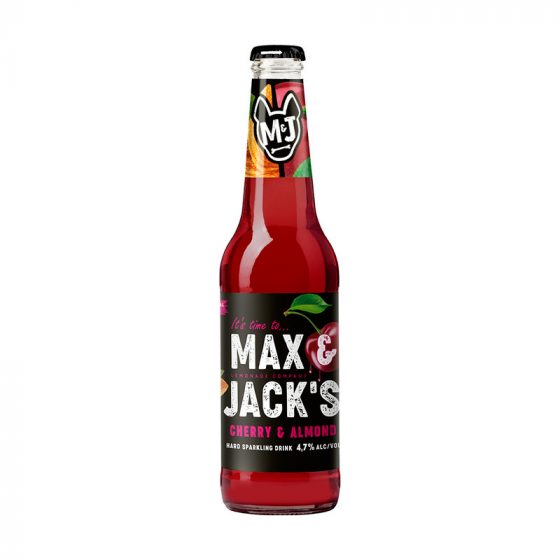 Пивной напиток газированный, Max & Jack’s, с вишней и миндалём, 4,7%, 0,4 л