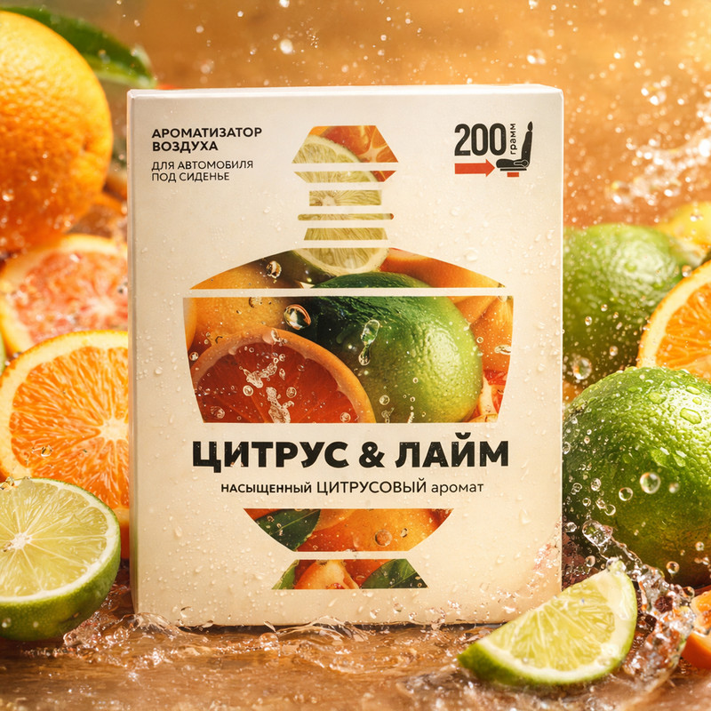 Ароматизатор воздуха под сиденье, 200 г, в ассортименте
