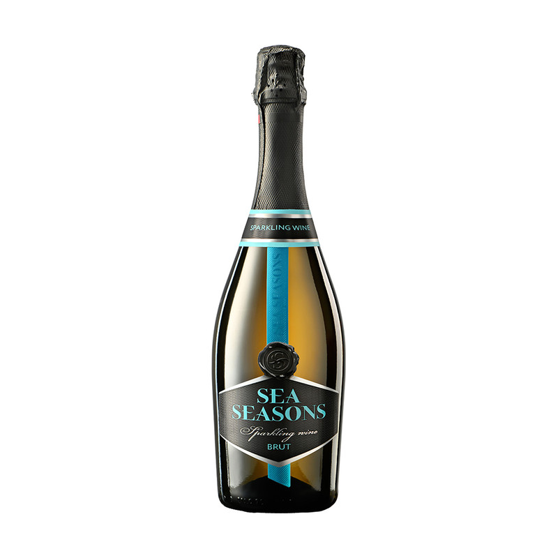 Вино белое игристое, Sea Seasons, брют, 12%, 0,75 л