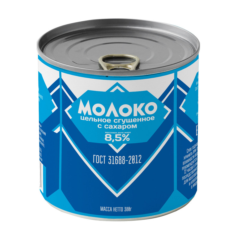 Молоко цельное сгущённое с сахаром, 380 г
