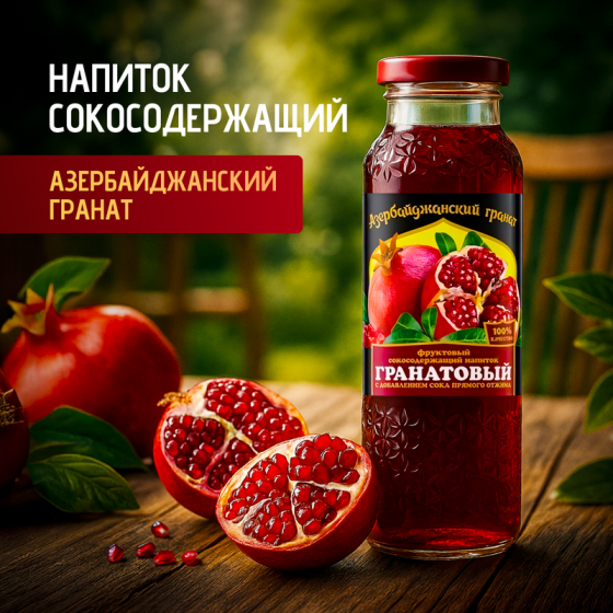 Напиток сокосодержащий, Азербайджанский гранат, 0,25 л