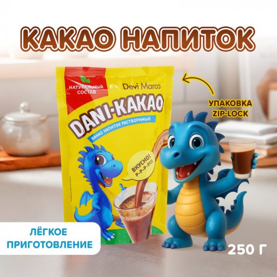 Какао-напиток растворимый «DANI-KAKAO», Devi Marco, 250 г, в ассортименте