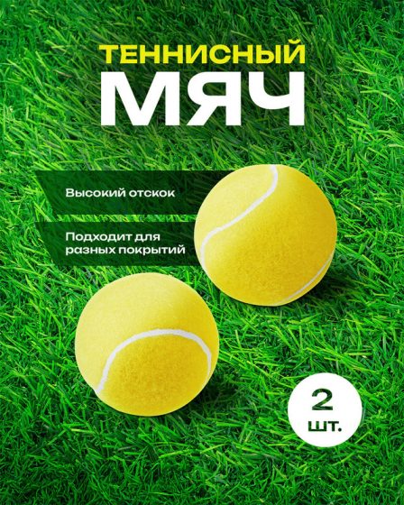 Теннисные мячи в тубе, 2 шт., в ассортименте