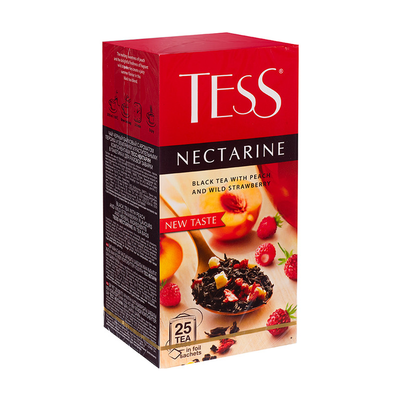 Чай чёрный «Нектарин», TESS, 37,5 г, 25 пакетиков