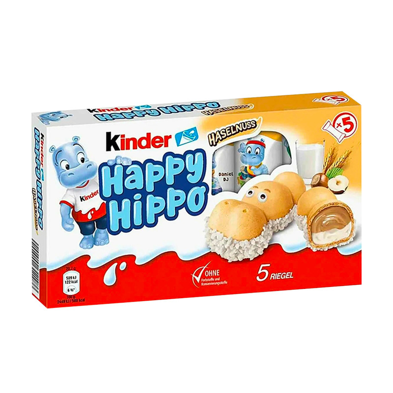 Вафли «Happy Hippo», Kinder, 103,5 г, в ассортименте