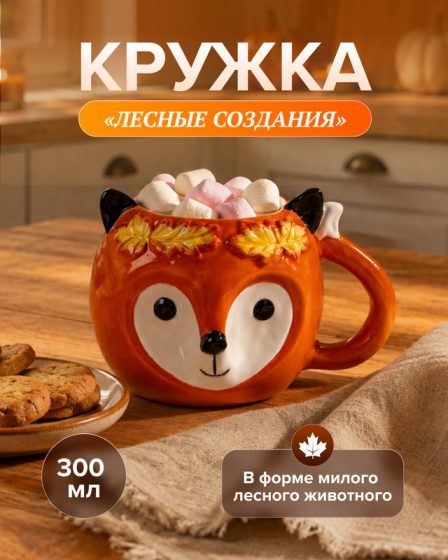 Кружка «Лесные создания», 300 мл, в ассортименте