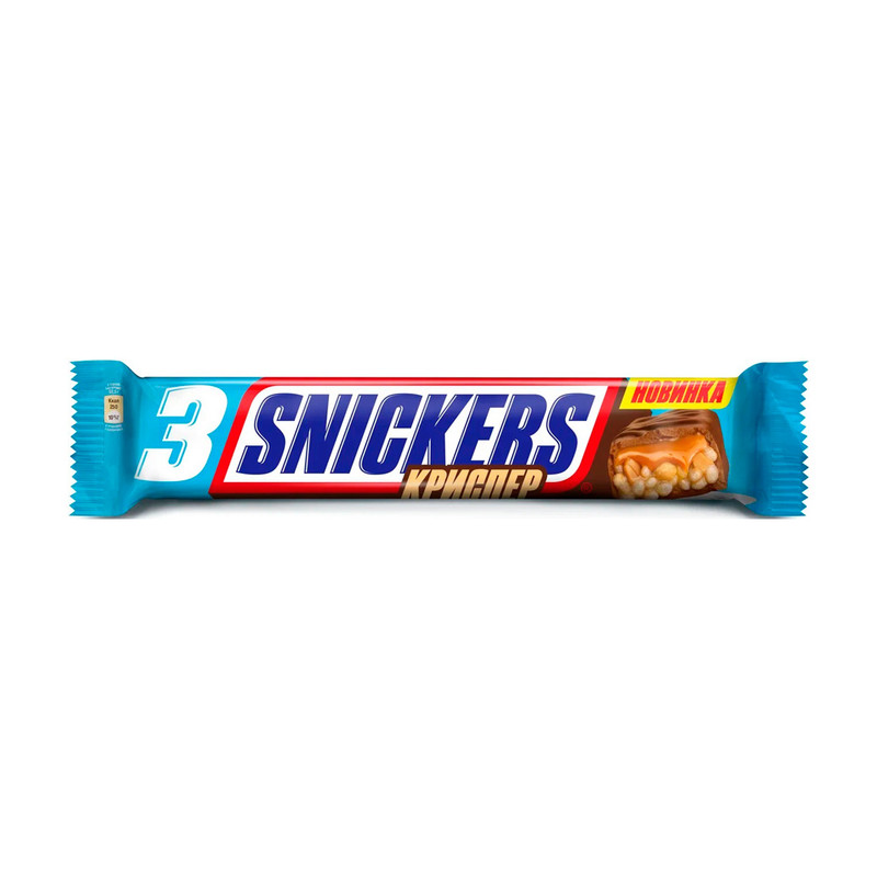 Батончик шоколадный «Криспер», Snickers, 60 г