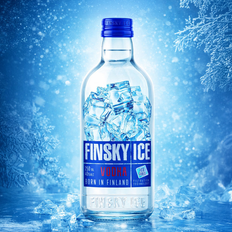 Водка, Финский Лёд, 40%, 0,25 л