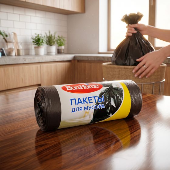 Пакеты для мусора в рулоне, BonHome, 30 л, 50 шт.
