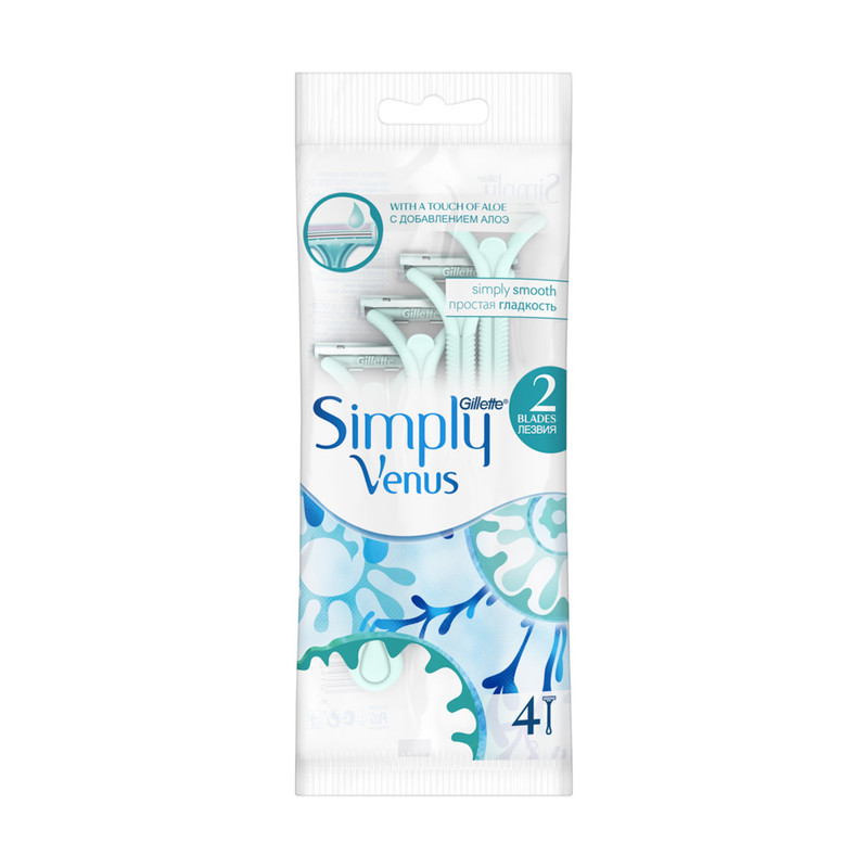 Станки для бритья «Simply Venus», Gillette, 4 шт.