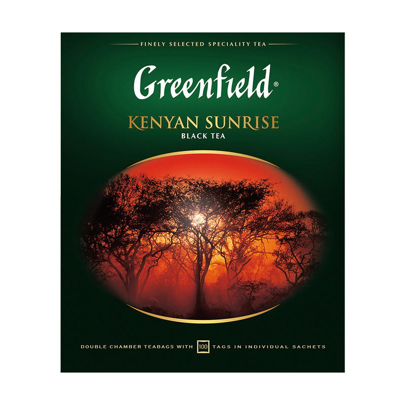 Чай чёрный «Kenyan sunrise», Greenfield, 100 пакетиков