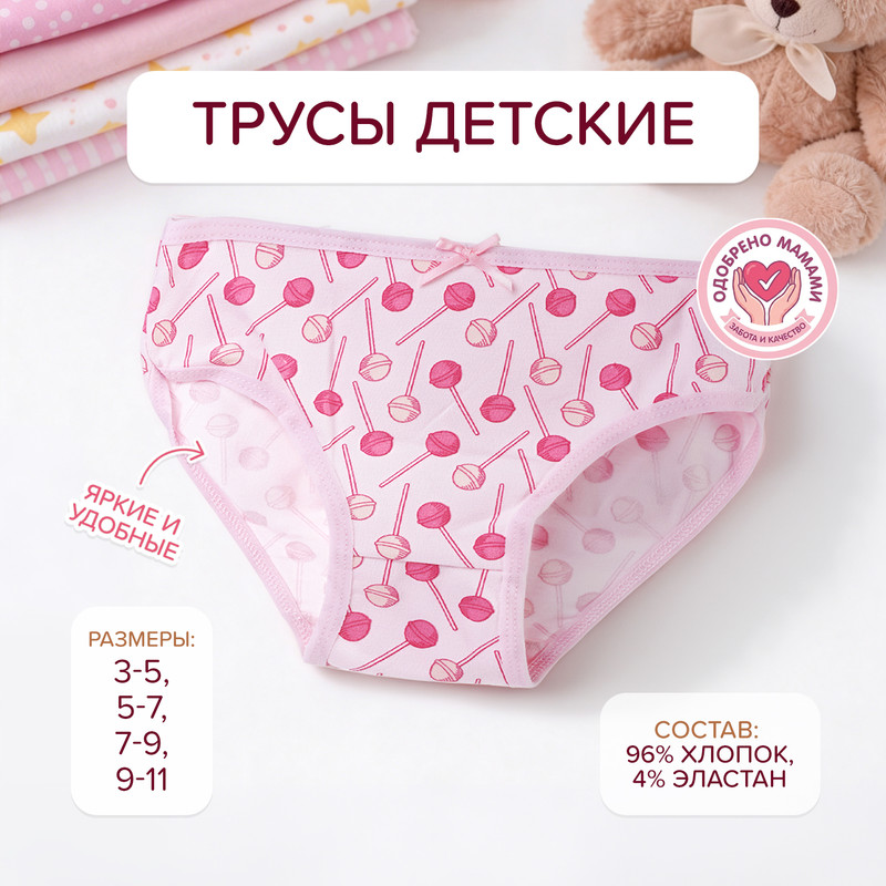 Трусы для девочек, в ассортименте