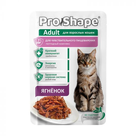 Корм консервированный полнорационный, ProShape, с ягнёнком, 75 г
