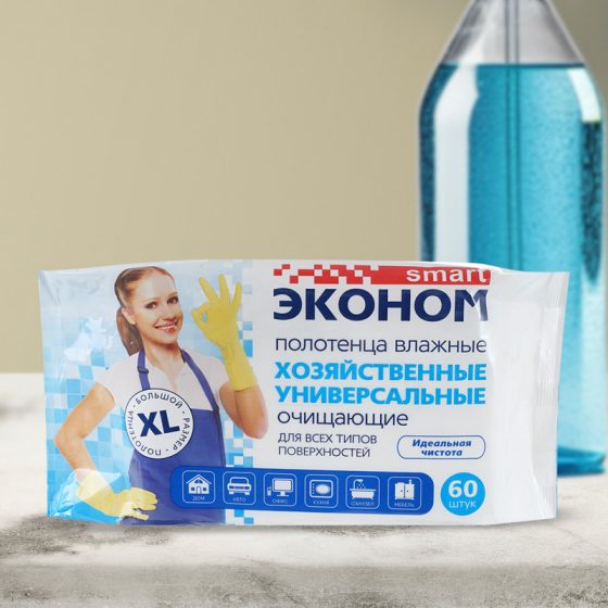 Полотенца влажные, Эконом Smart, 60 шт.
