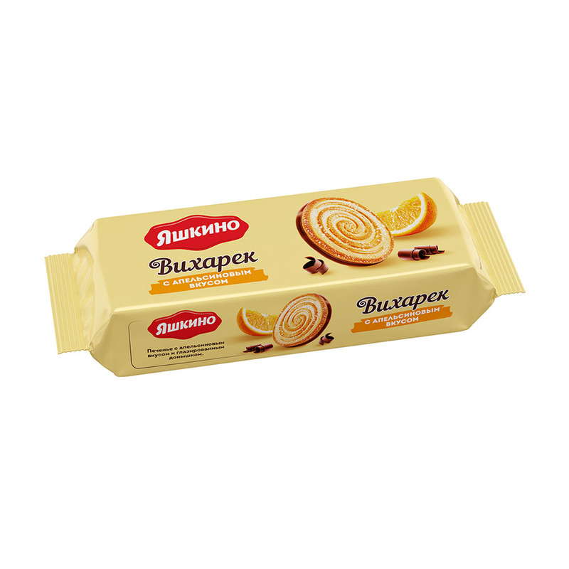 Печенье с апельсиновым вкусом «Вихарёк», Яшкино, 155 г
