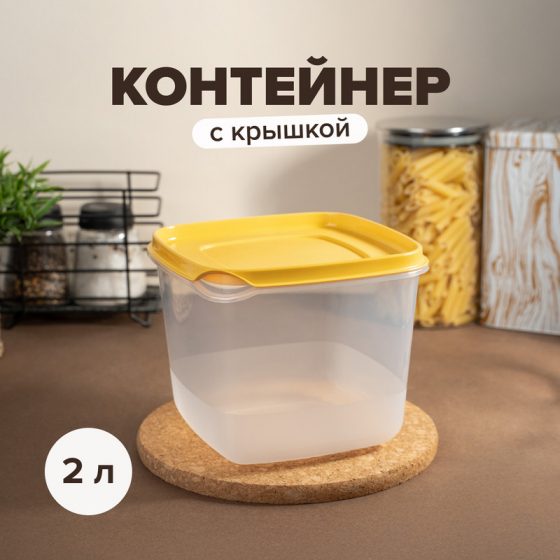 Контейнер, Phibo, 2 л, в ассортименте